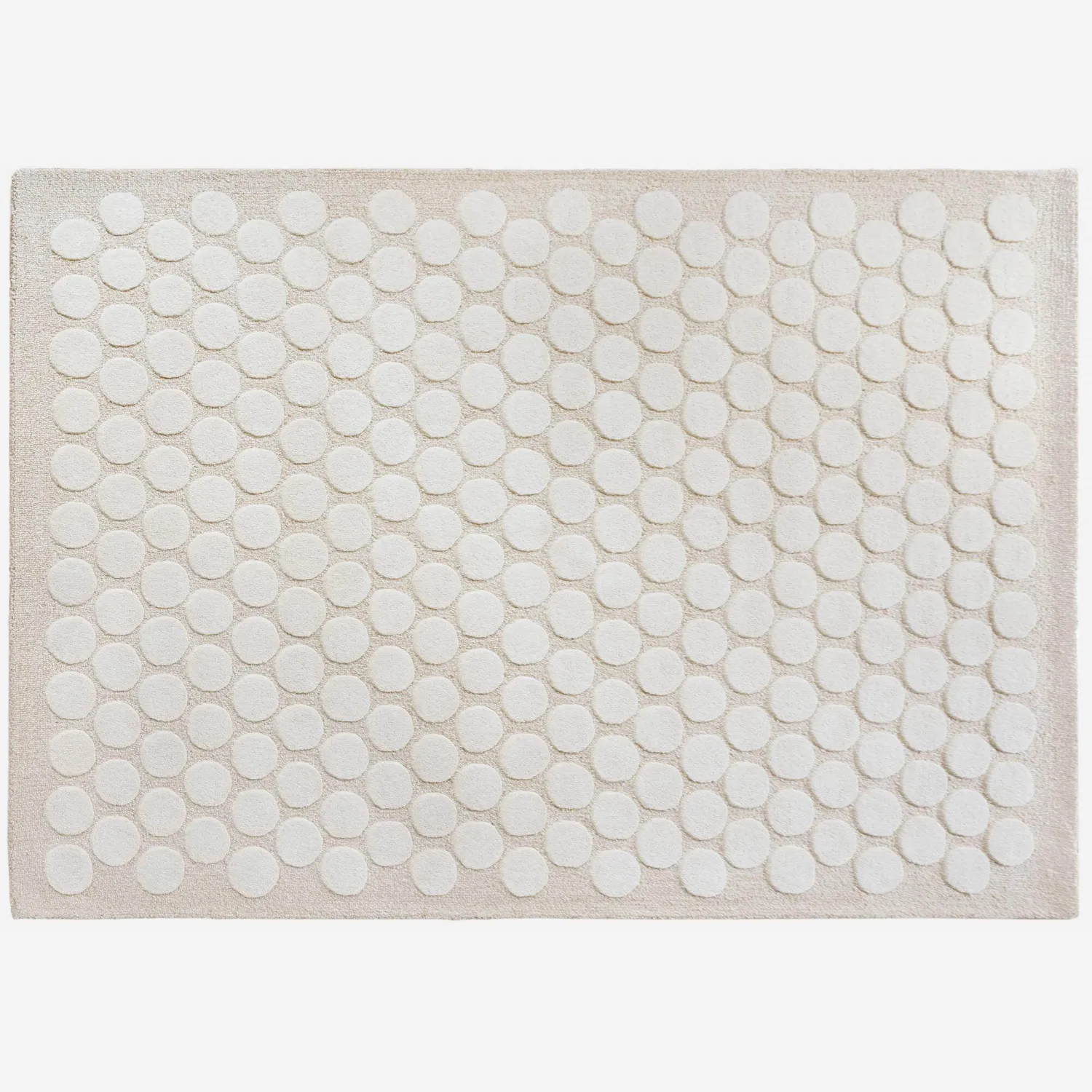Tapis en laine tufté main - 170 x 240 cm - Beige - Design by Christian Ghion