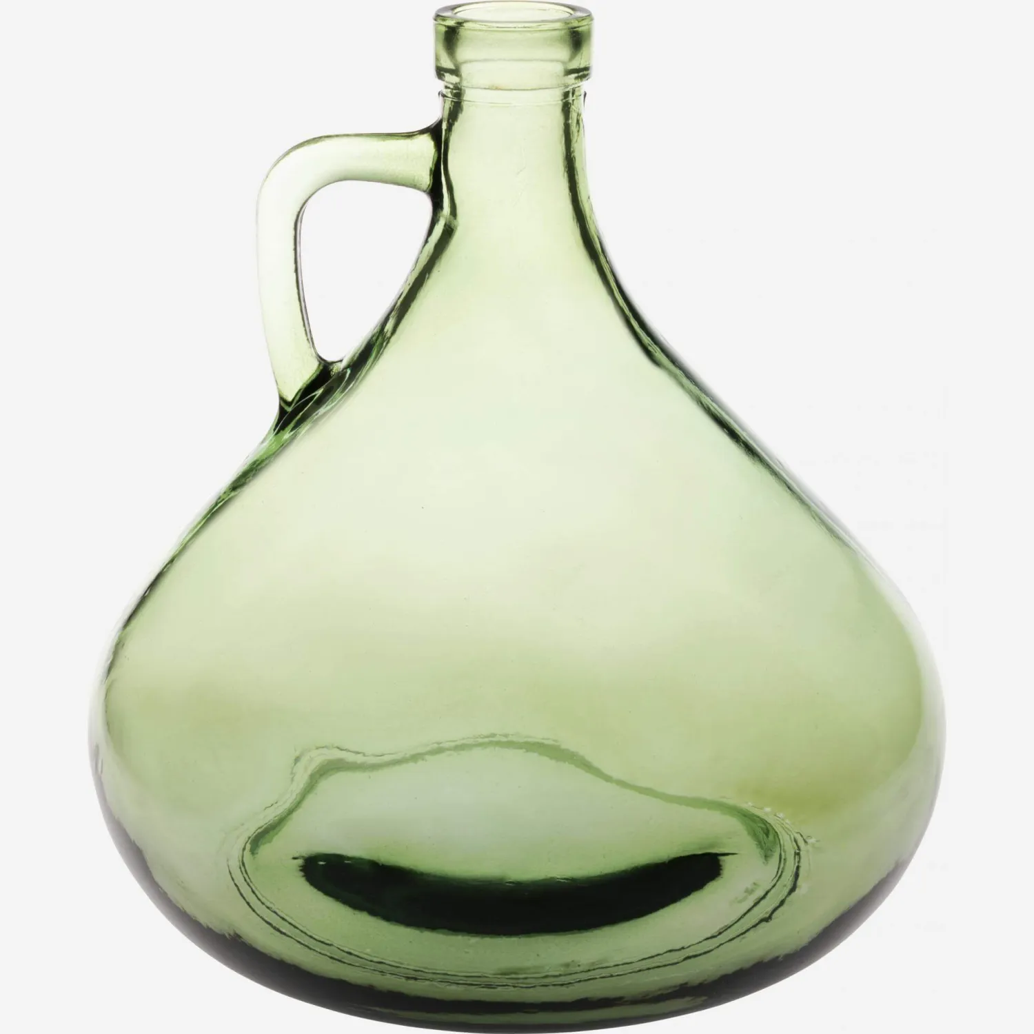Vase en verre recyclé - 18 x 18 cm - Vert