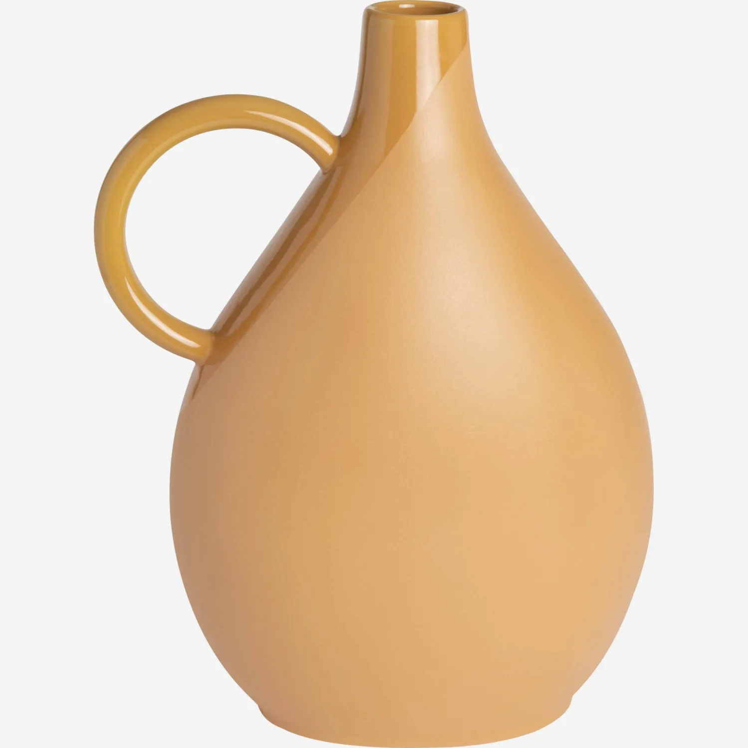 Vase en céramique - 17 x 37 cm - Ocre