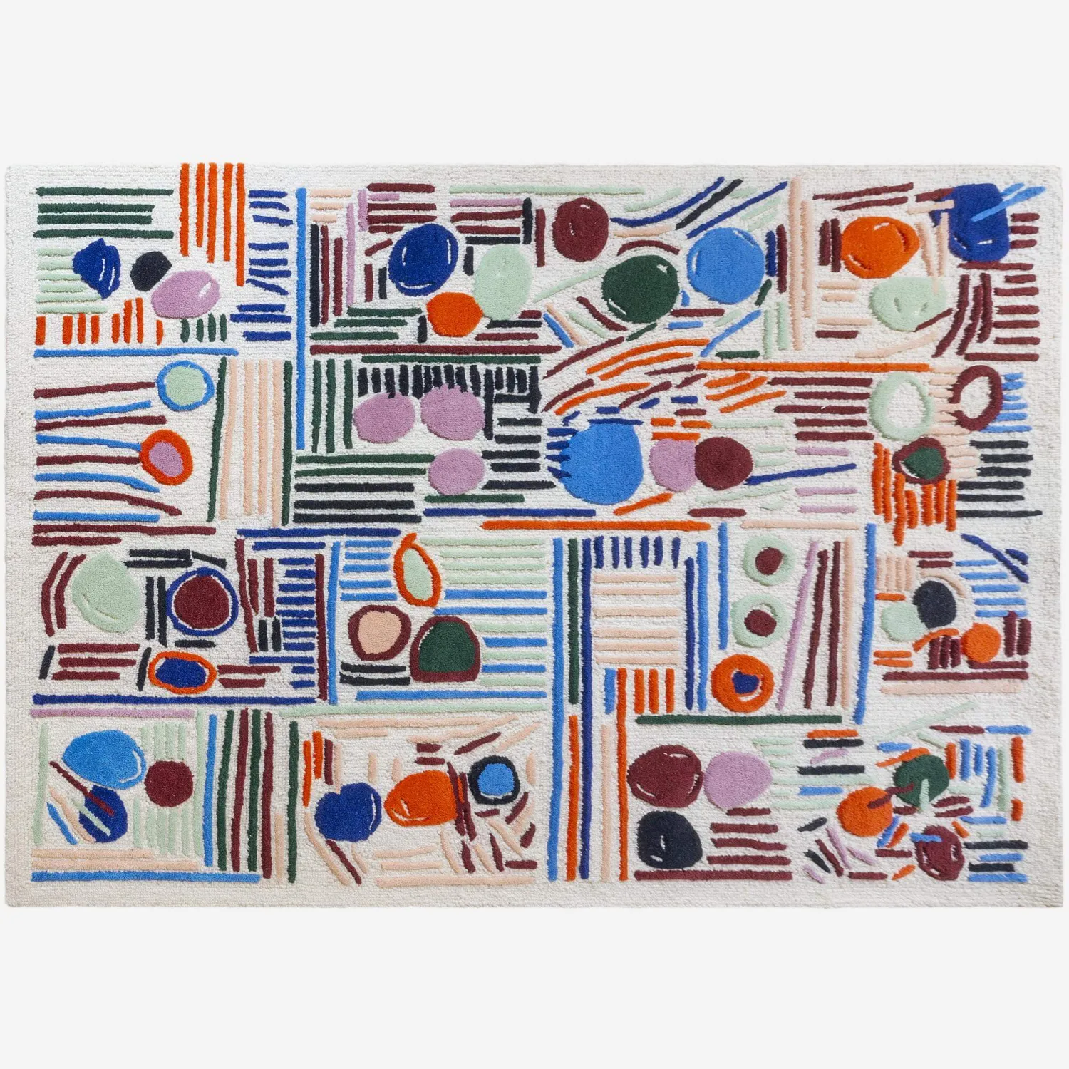 Tapis en laine tufté main - 170 x 240 cm - Multicolore - Design by Floriane Jacques