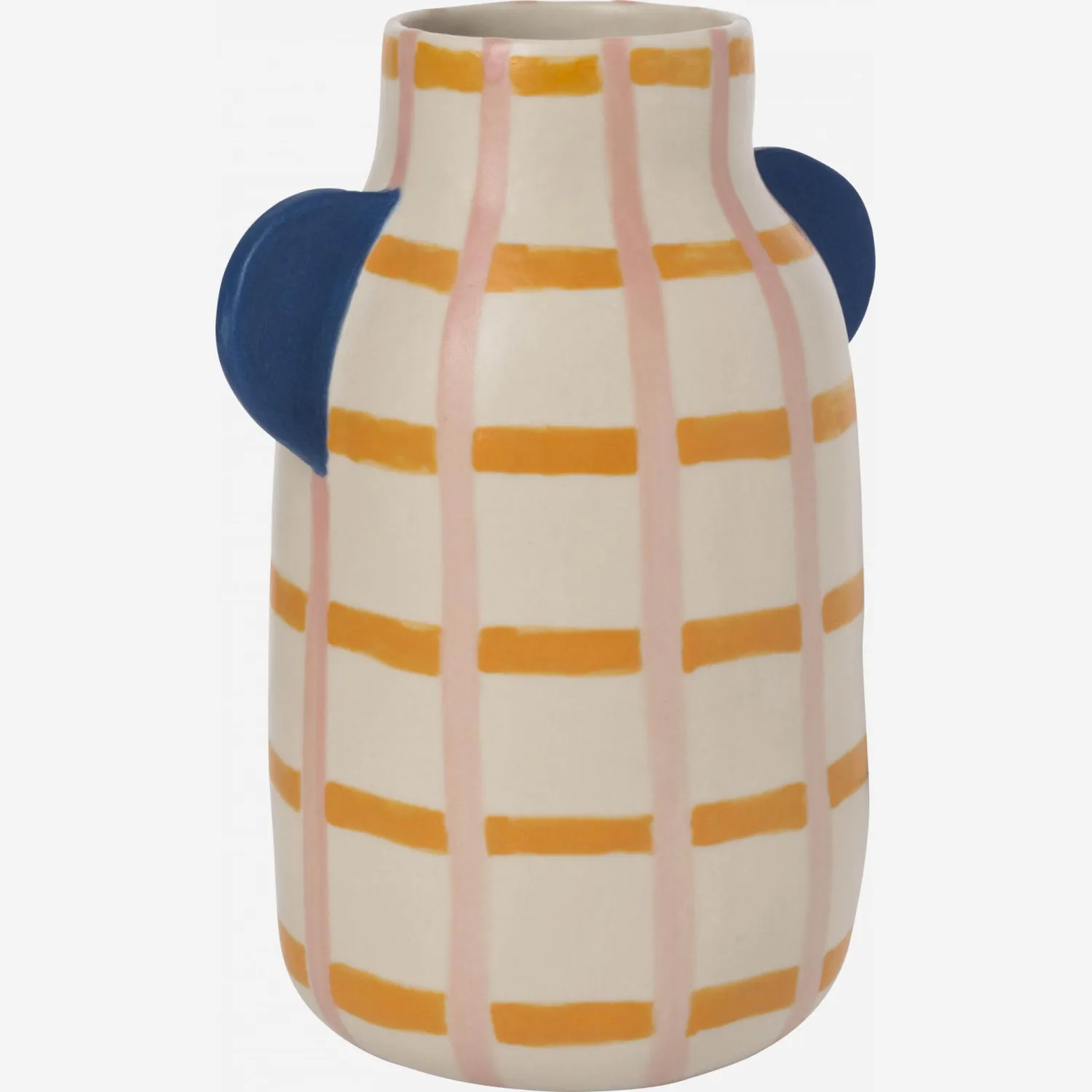 Vase en grès - 18 cm - Multicolore