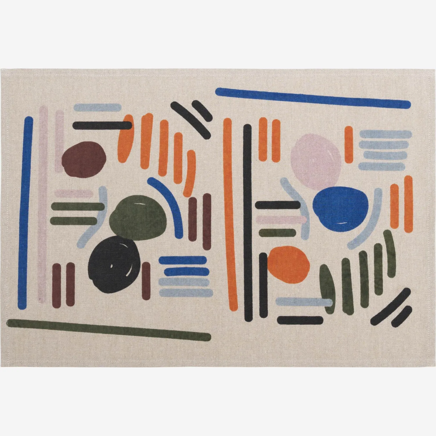 2 Tischsets aus Baumwolle – 33 x 48 cm – Design by Floriane Jacques