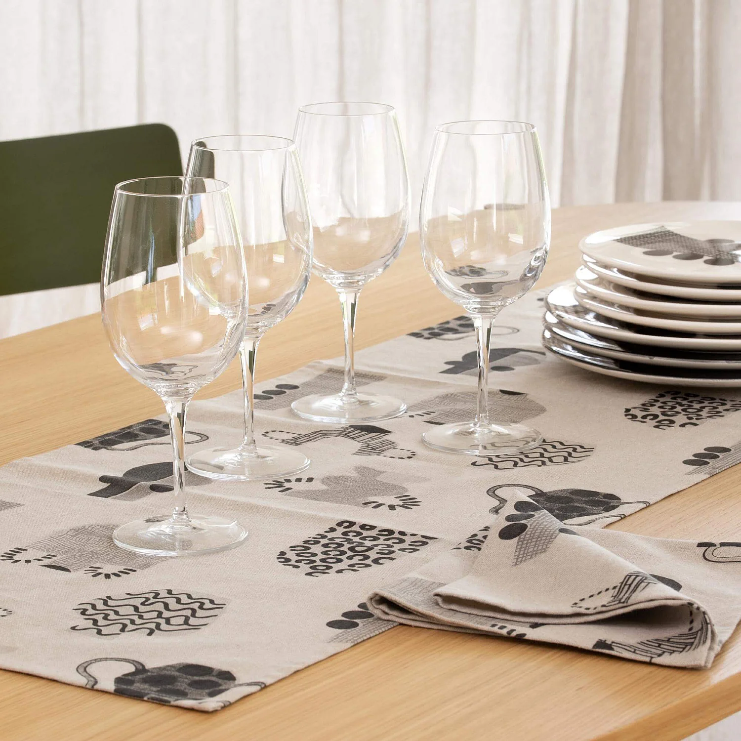 Lot de 2 serviettes de table en coton – 40 x 40 cm – Design by Floriane Jacques - 1