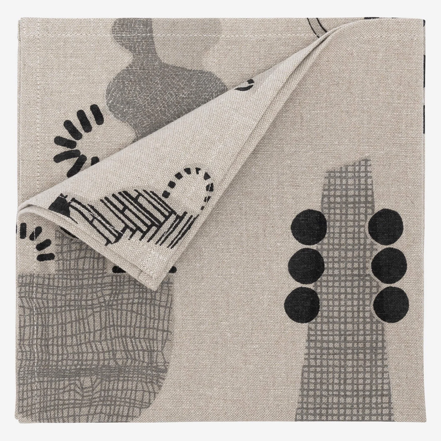 Lot de 2 serviettes de table en coton – 40 x 40 cm – Design by Floriane Jacques - 3