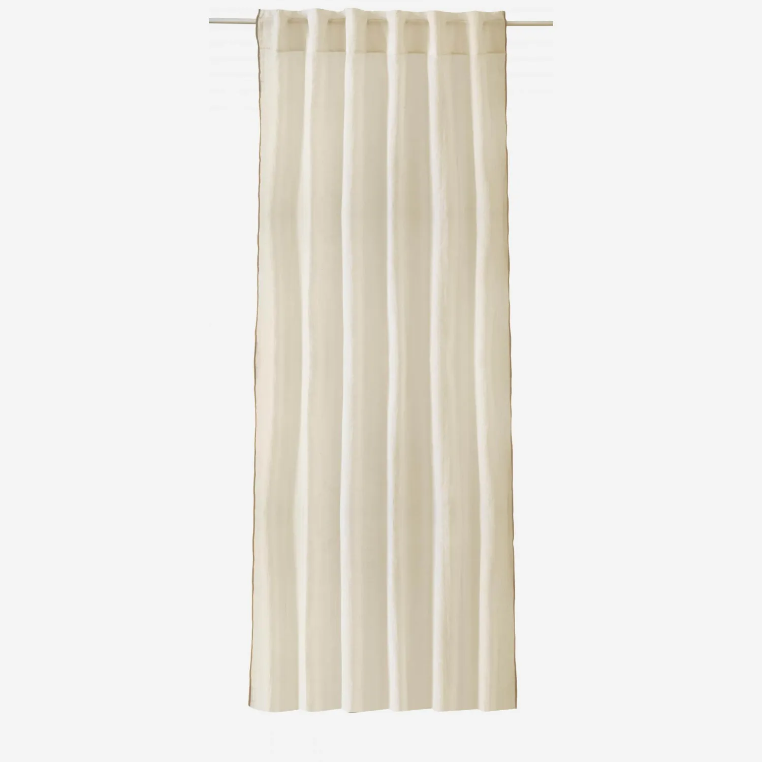 Lot de 2 rideaux voilage en gaze de coton - Ecru