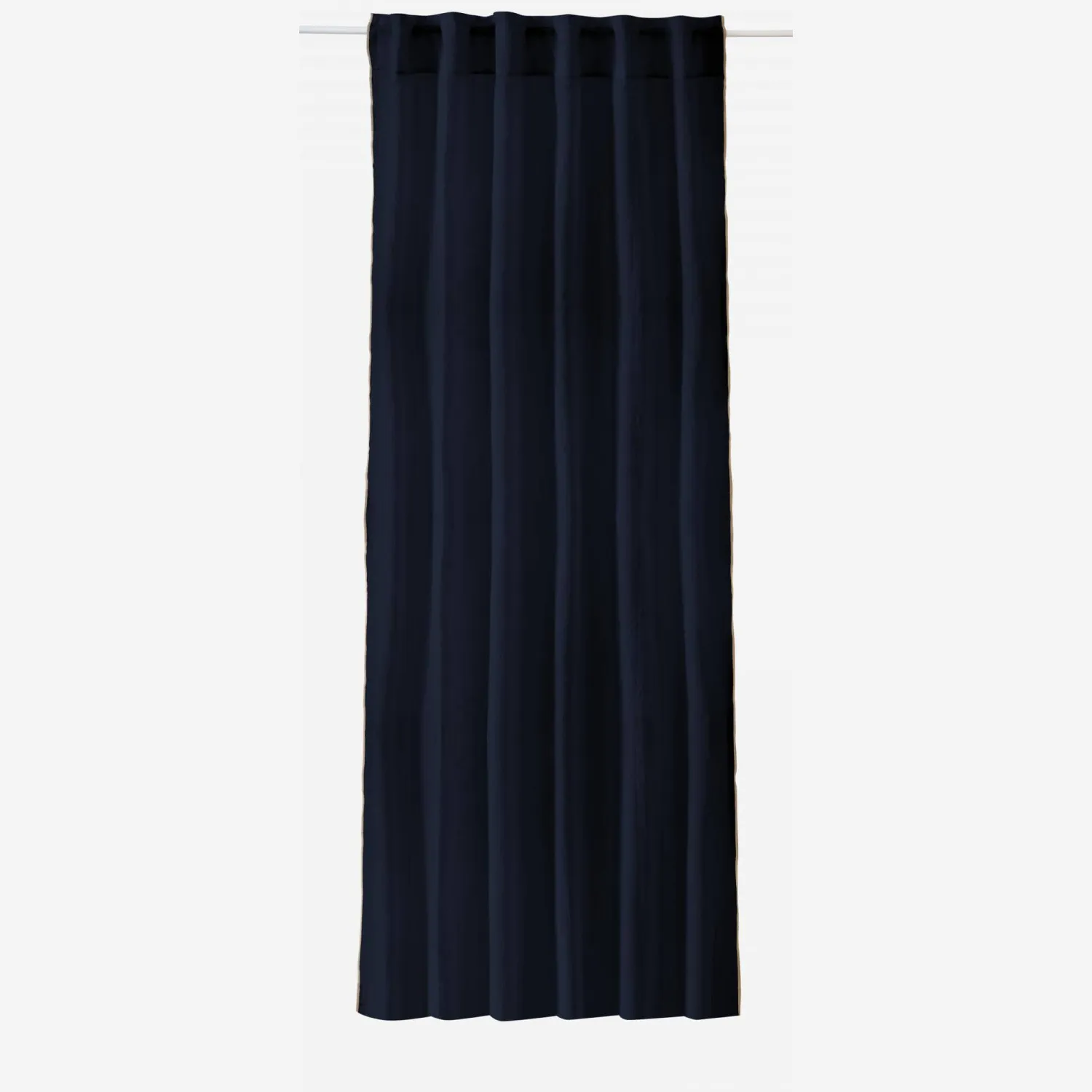 Lot de 2 rideaux voilage en gaze de coton - Bleu marine