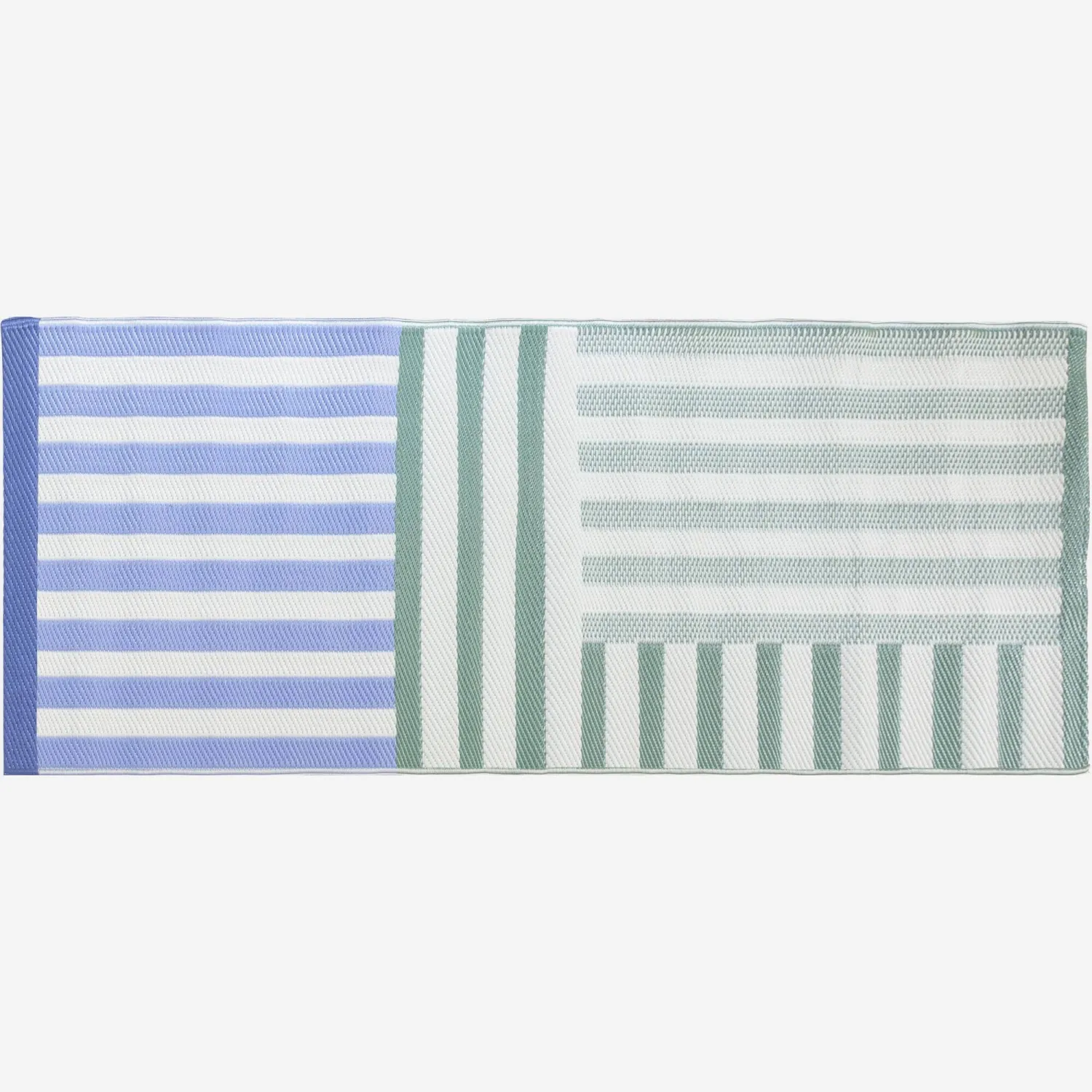 Outdoor-Teppich aus Polypropylen - 75 x 180 cm - Blau