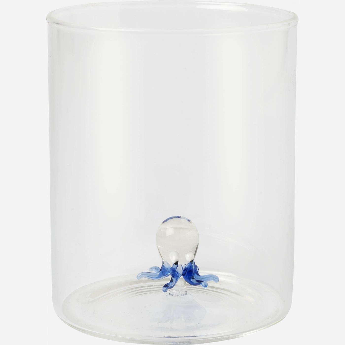 Verre Décoratif Pieuvre Or à Pointe Jaune Bleu - Neuf, Style Nautique, En Verre