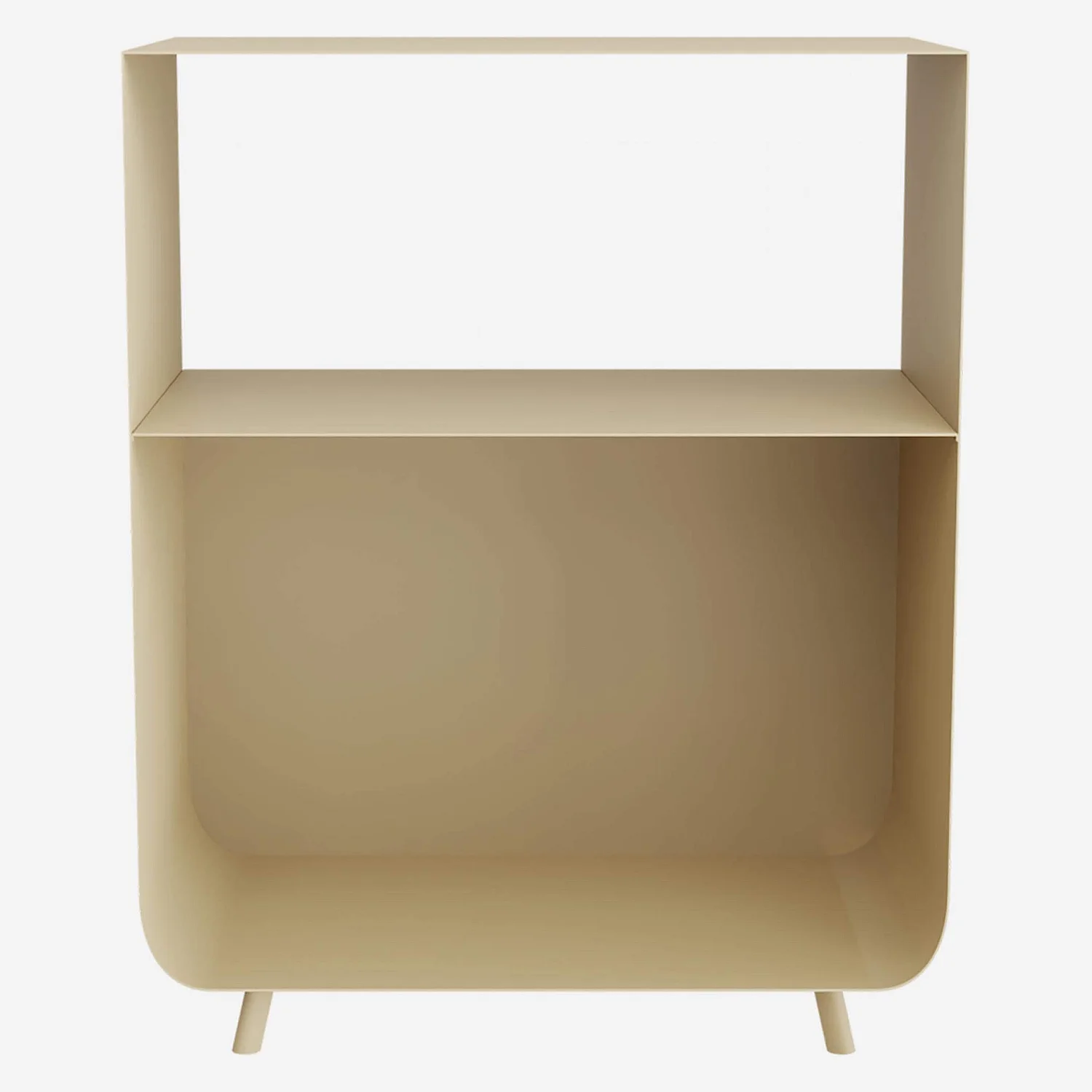 Table de chevet en métal - Beige - 2