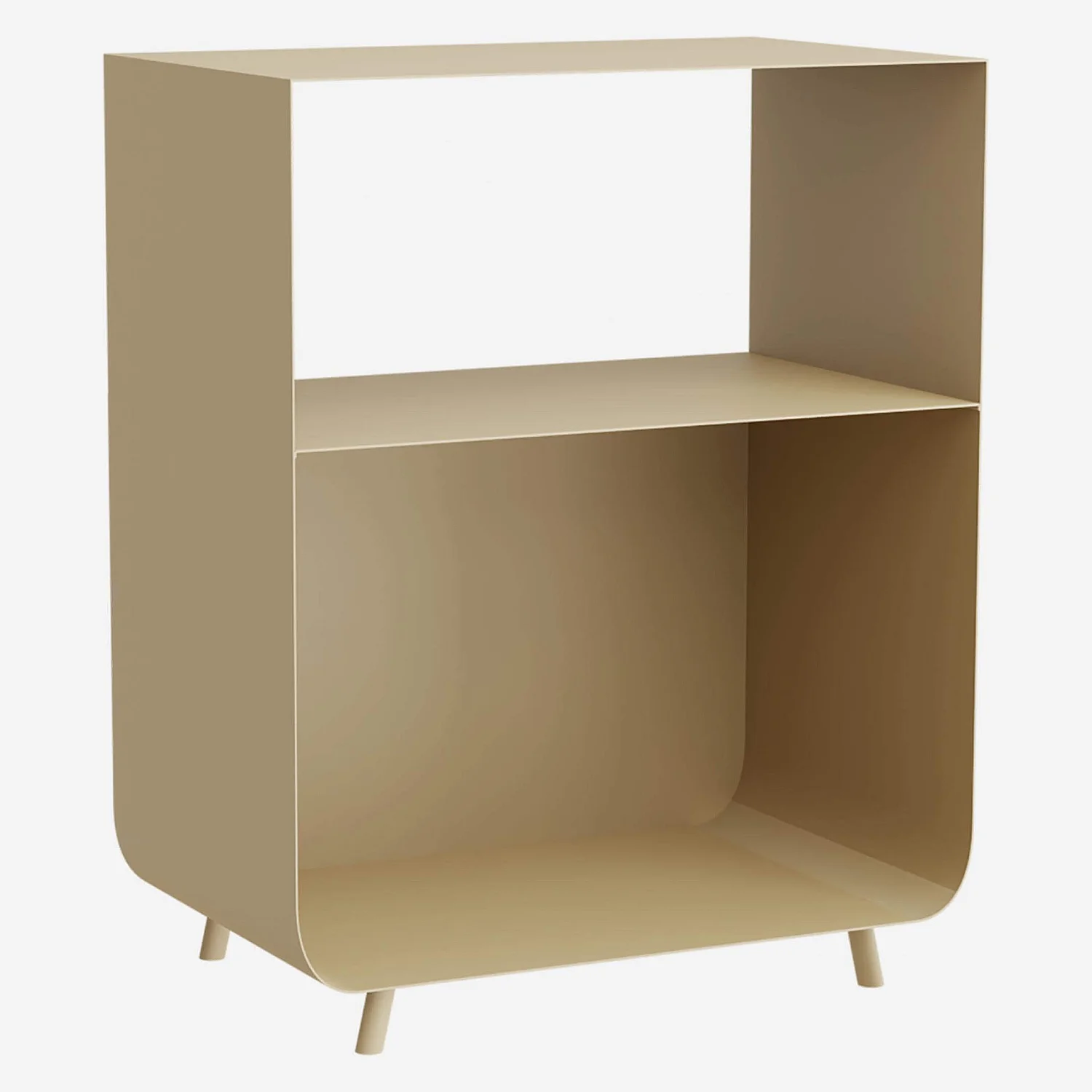 Table de chevet en métal - Beige - 4