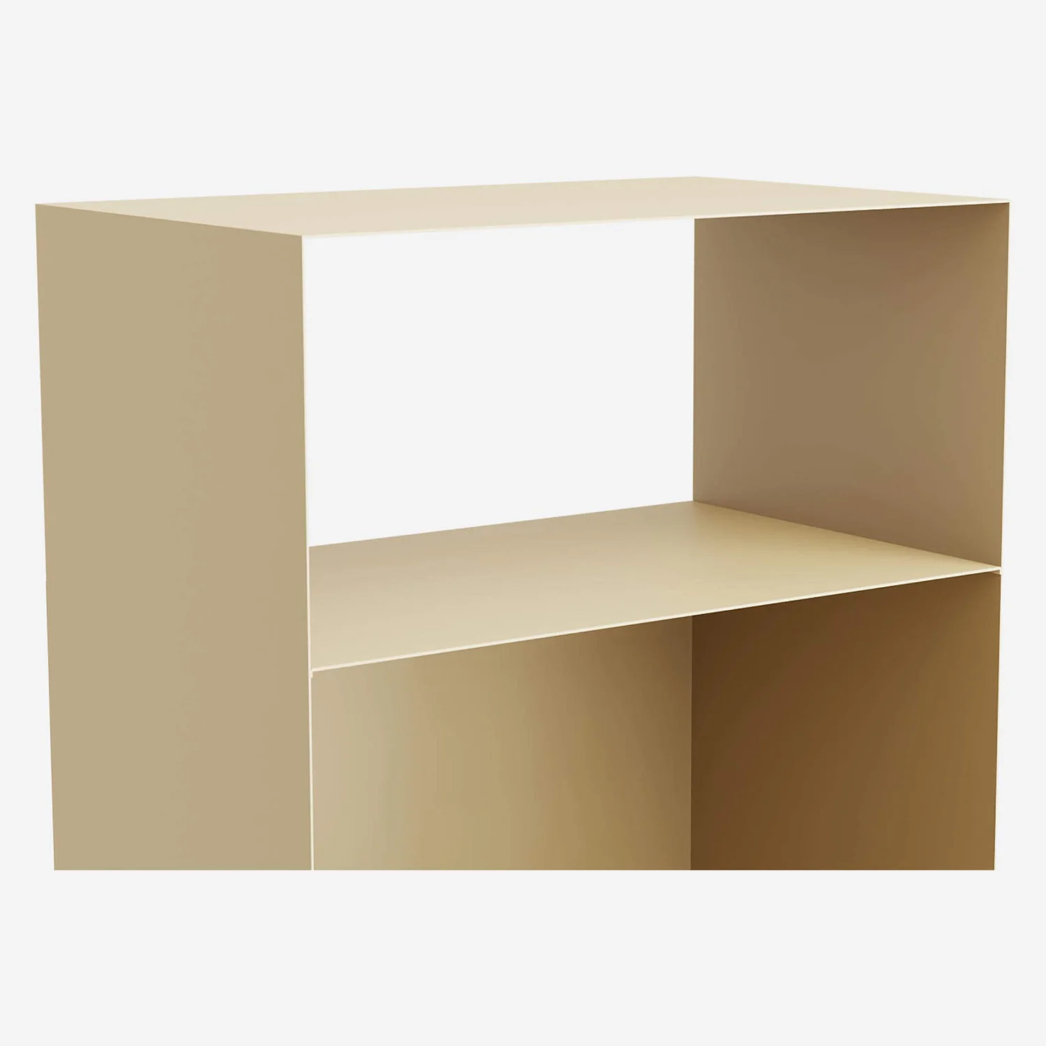 Table de chevet en métal - Beige - 3