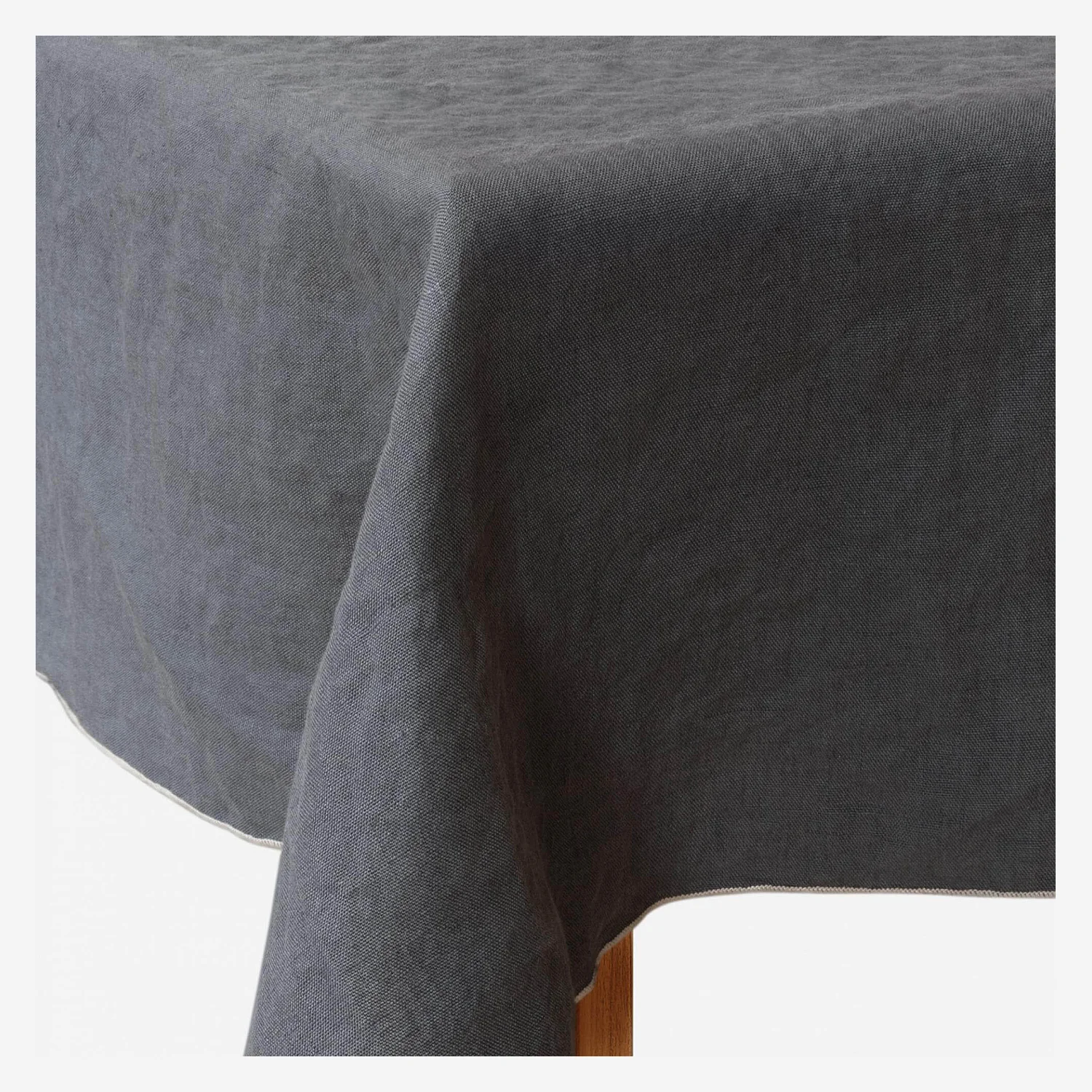 Linnen tafelkleed - 150 x 250 cm - Houtskoolgrijs - 1