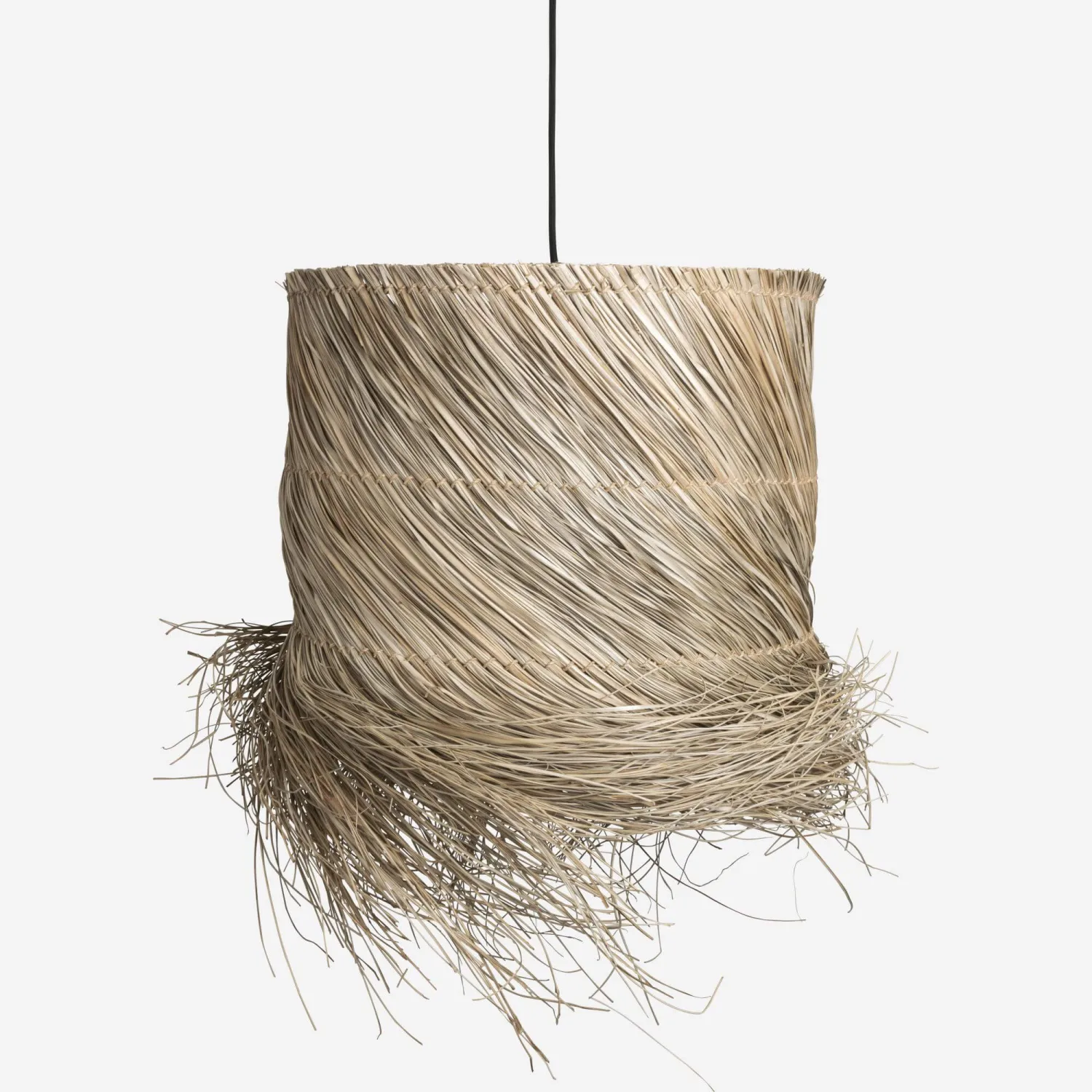 Abat-jour en mendong - 50 x 45 cm - Naturel