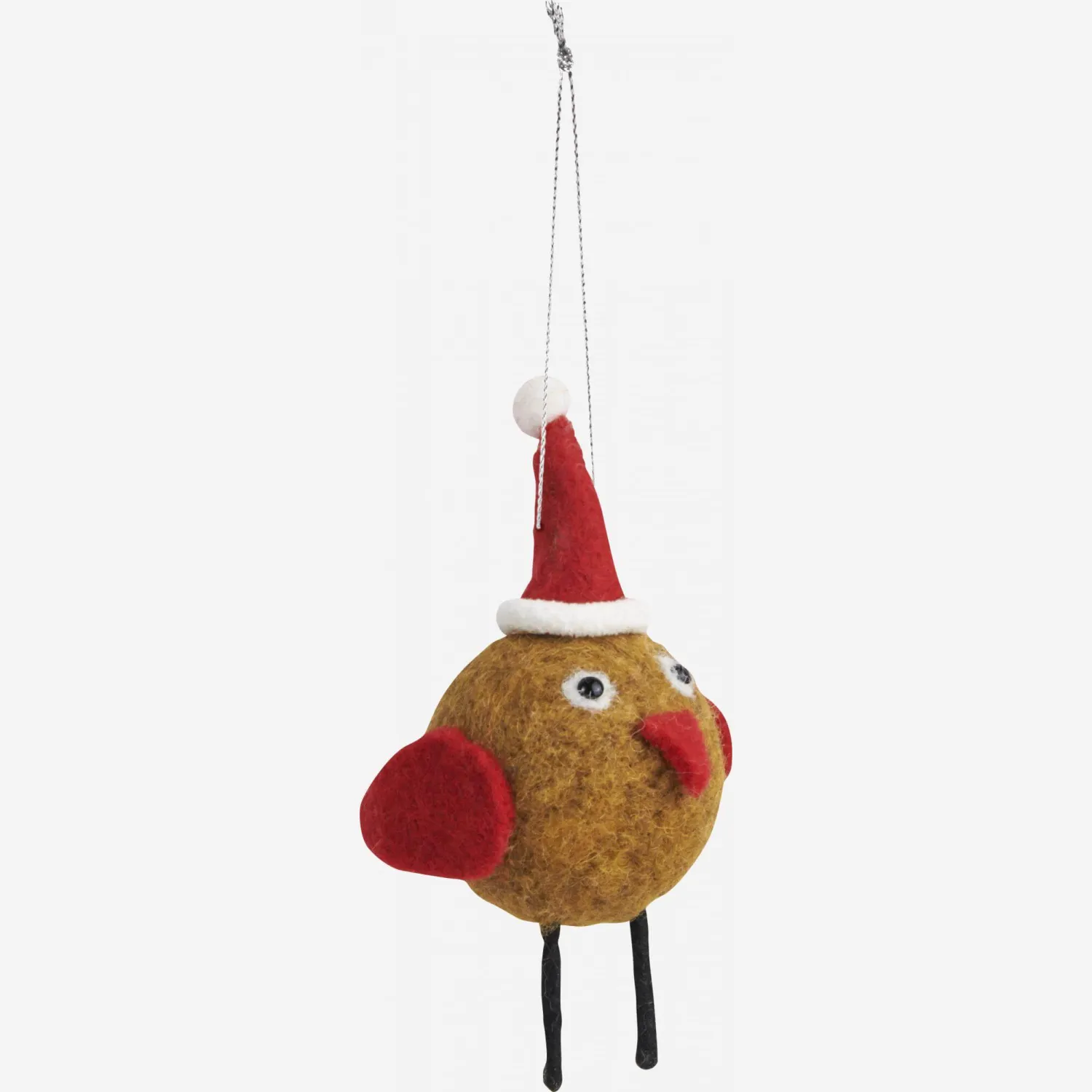 Décoration de Noël - Oiseau à accrocher en laine