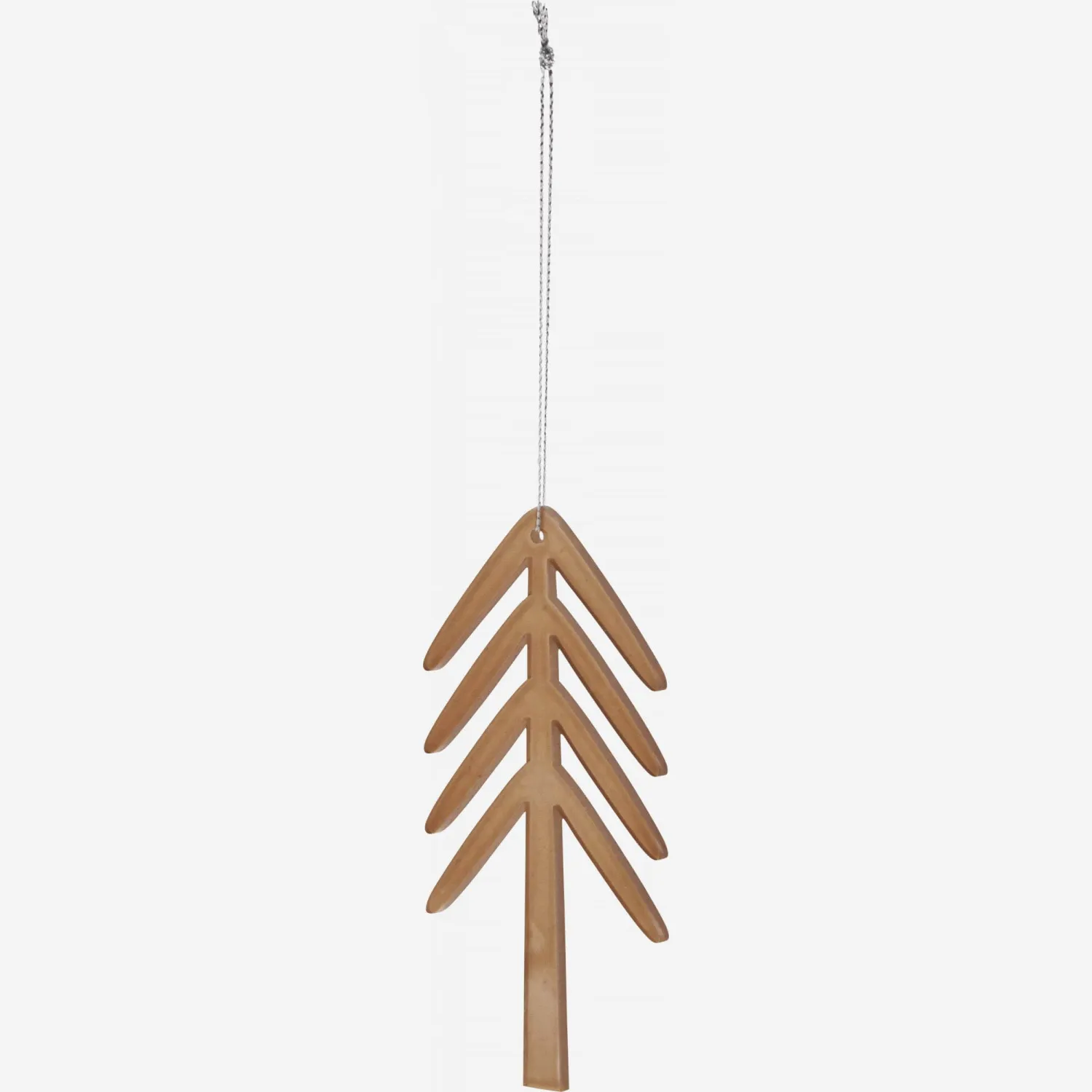 Weihnachtsdekoration - Tannenbaum aus Kunststoff zum Aufhängen - Braun