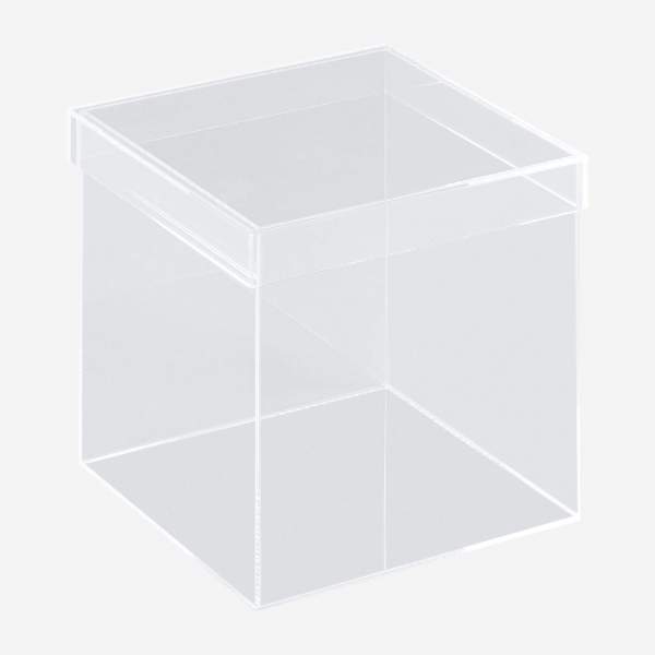 Boîte de rangement en acrylique - Moyen modèle - Transparent