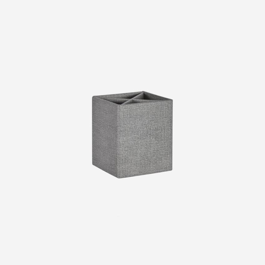 Grey cardboard pencil pot