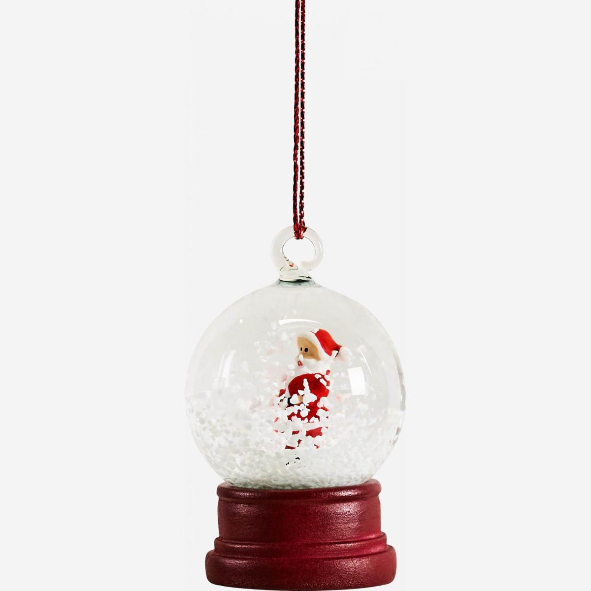 Mini Boule De Noel Waterball Decoration Mini Boule De Neige Pere Noel Habitat