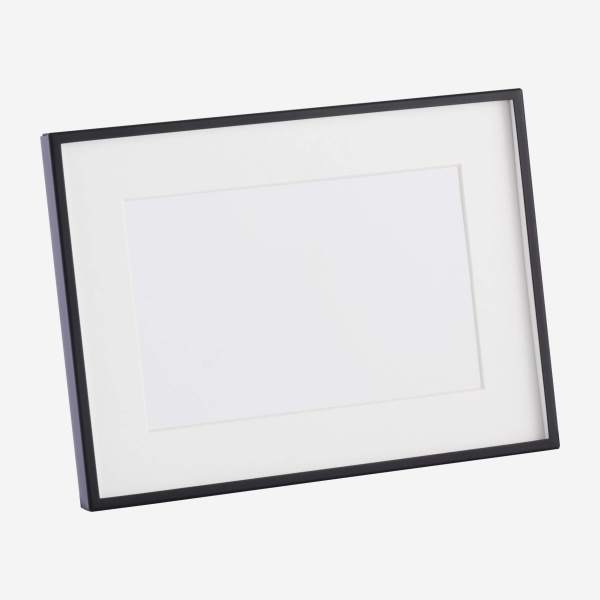 Steel desk photo frame - 10 x 15 cm - Black