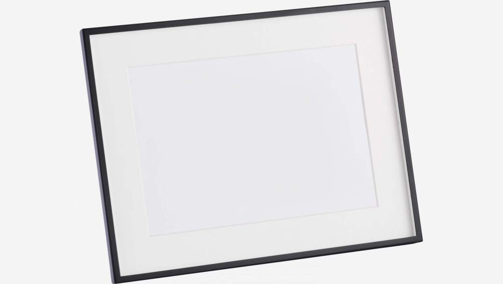 Steel desk photo frame - 13 x 18 cm - Black