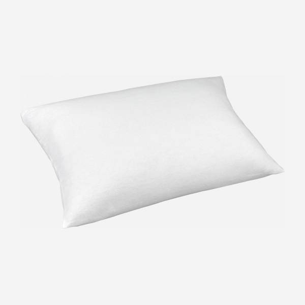 Protège oreiller en coton gratté 2 faces - 50 x 80 cm - Blanc
