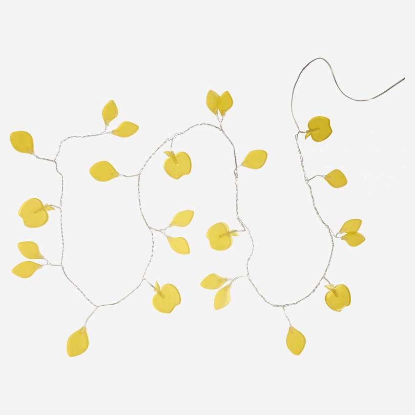 24-light fairy lights - frosted yellow apples