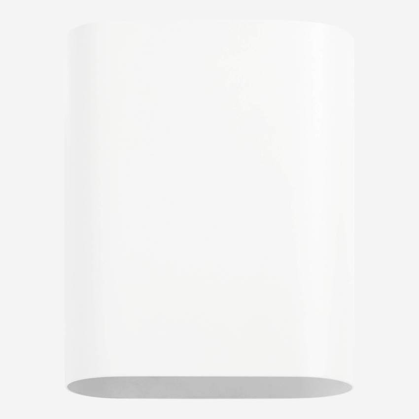 Wall light 16x9cm white matte lacquered metal