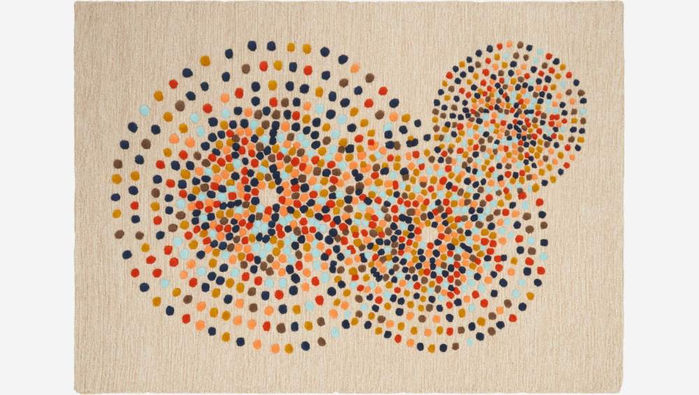 Tapis en laine tufté main - 170 x 240 cm - Multicolore