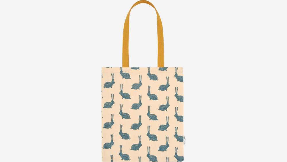 Shopping bag, bunny pattern
