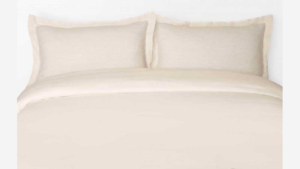 Bettbezug aus Leinen - 140 x 200 cm - Naturfarben