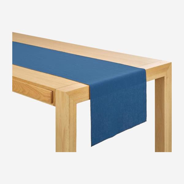 Linen Table Runner Navy Blue