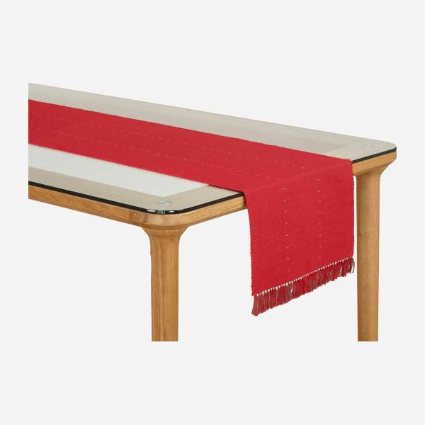 2er-Set Tischläufer aus Baumwolle, rot