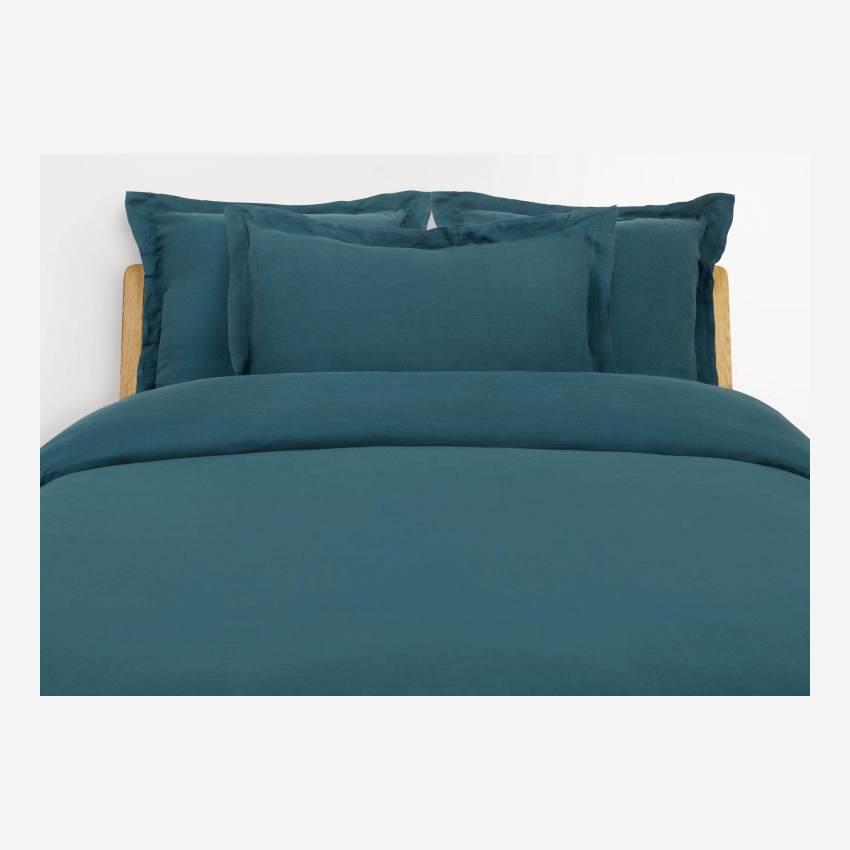 Bettbezug aus Leinen - 200 x 200 cm - Grün