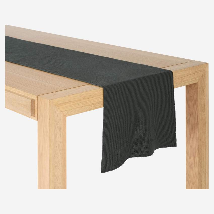 Travers de table en coton - 40 x 140 cm - Kaki