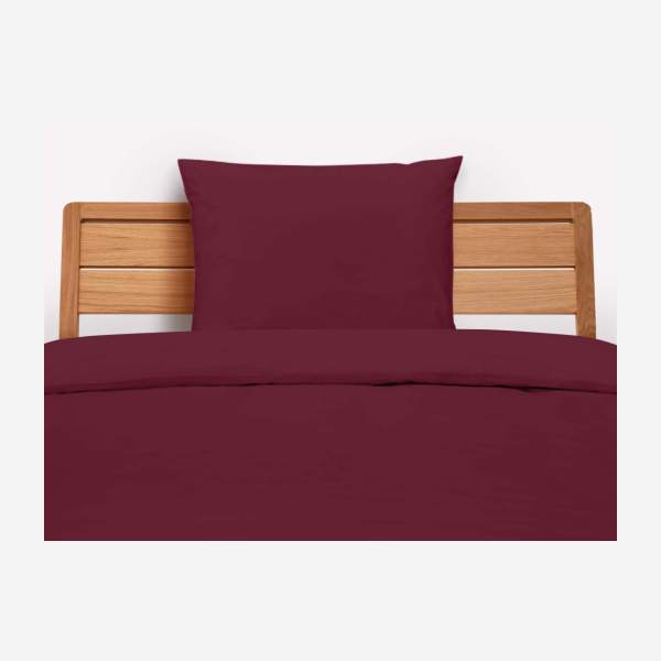 Parure de lit en coton égyptien - 140 x 200 cm - Rouge framboise