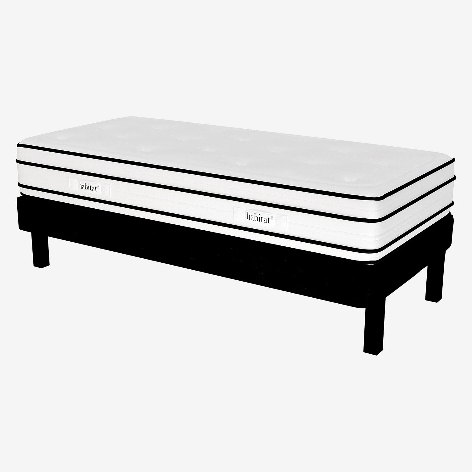 Matelas hybride ressorts ensachés et mousse à mémoire de forme  - 80 x 200 cm - 3
