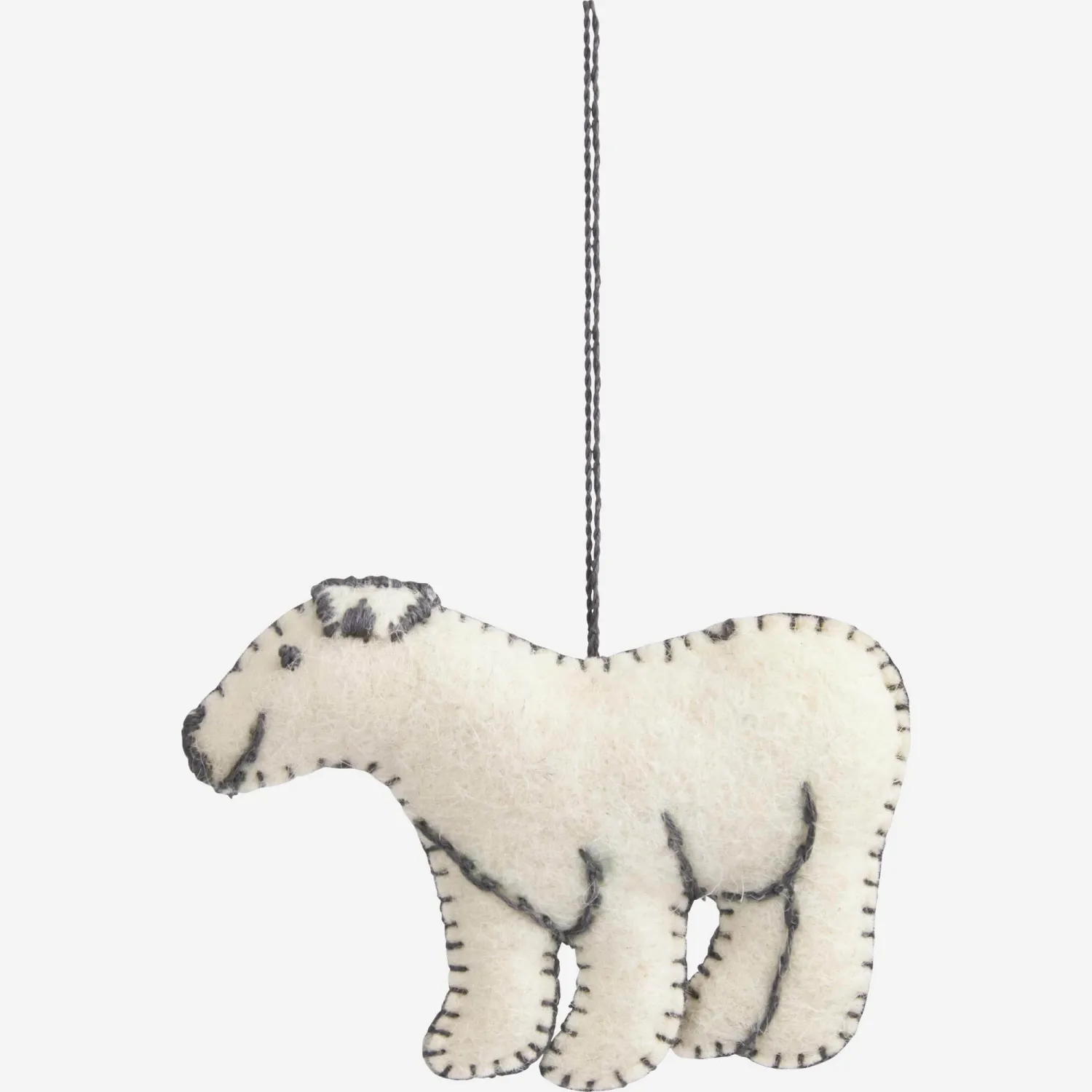 Décoration de Noël - Ours polaire en feutre à accrocher 