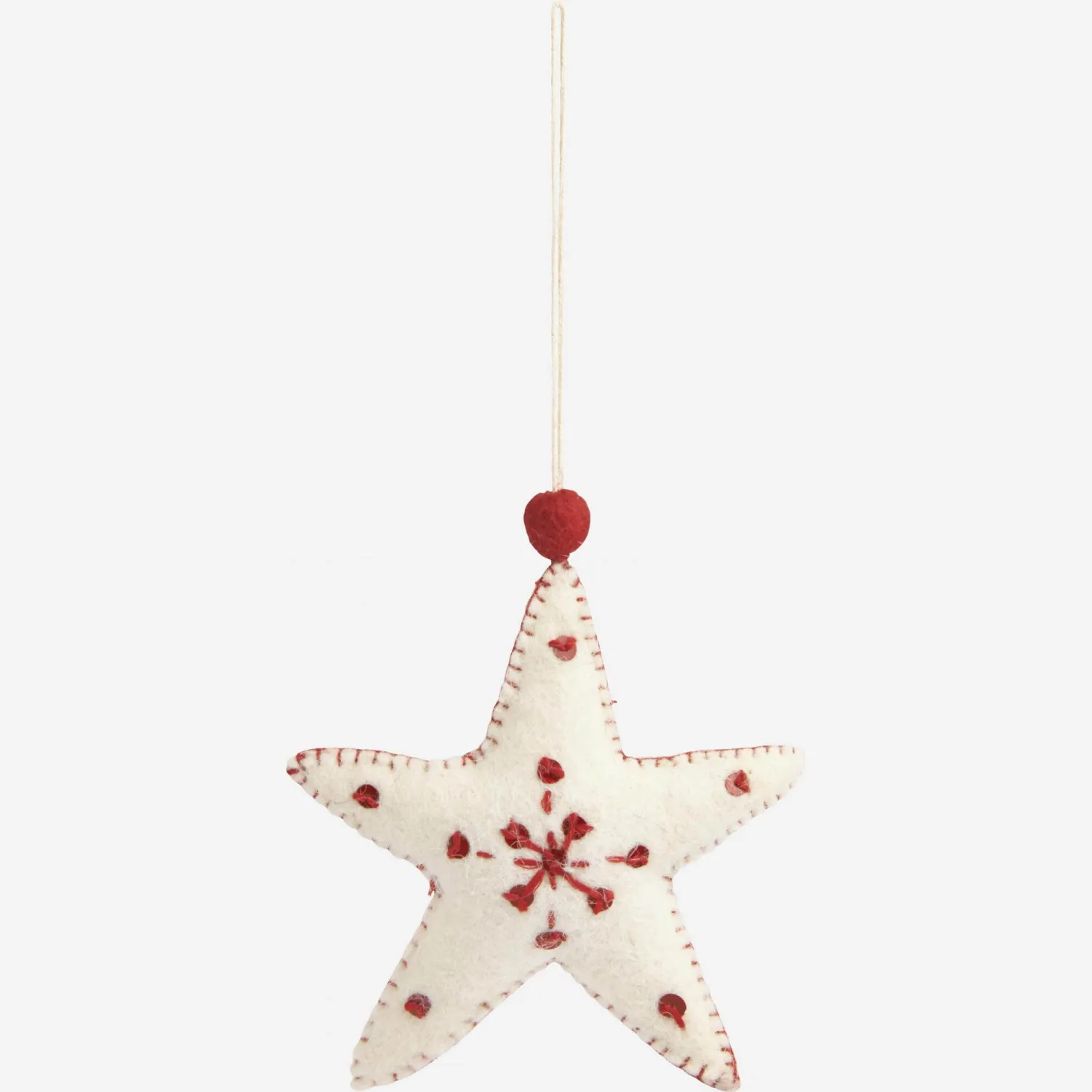 Décoration de Noël - Etoile en feutre à accrocher