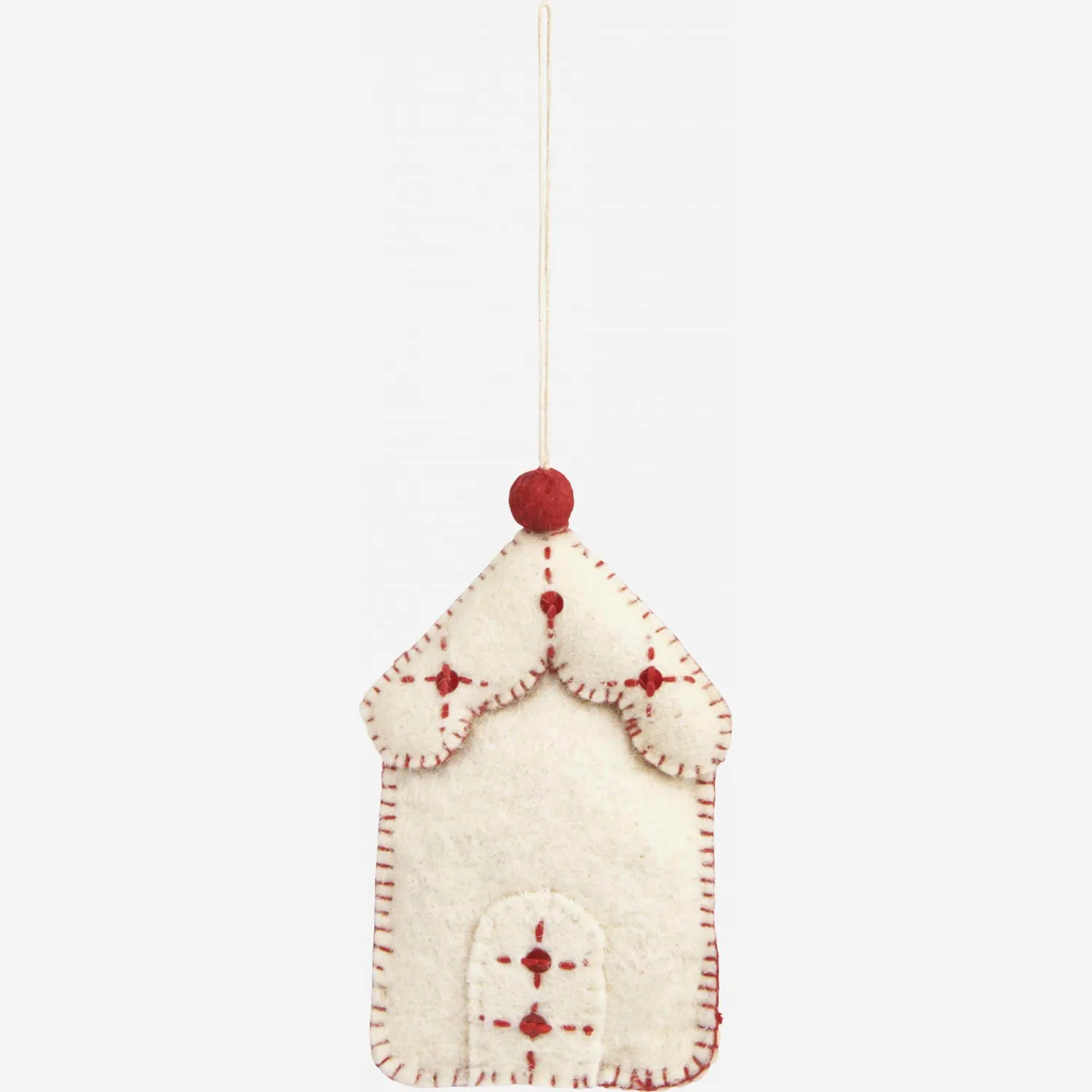 Décoration de Noël - Maison en feutre à accrocher