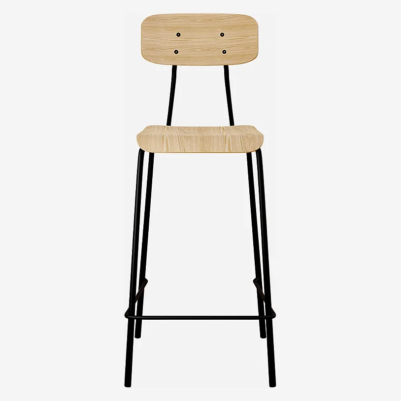 Chaise haute de bar avec pieds en métal - 4