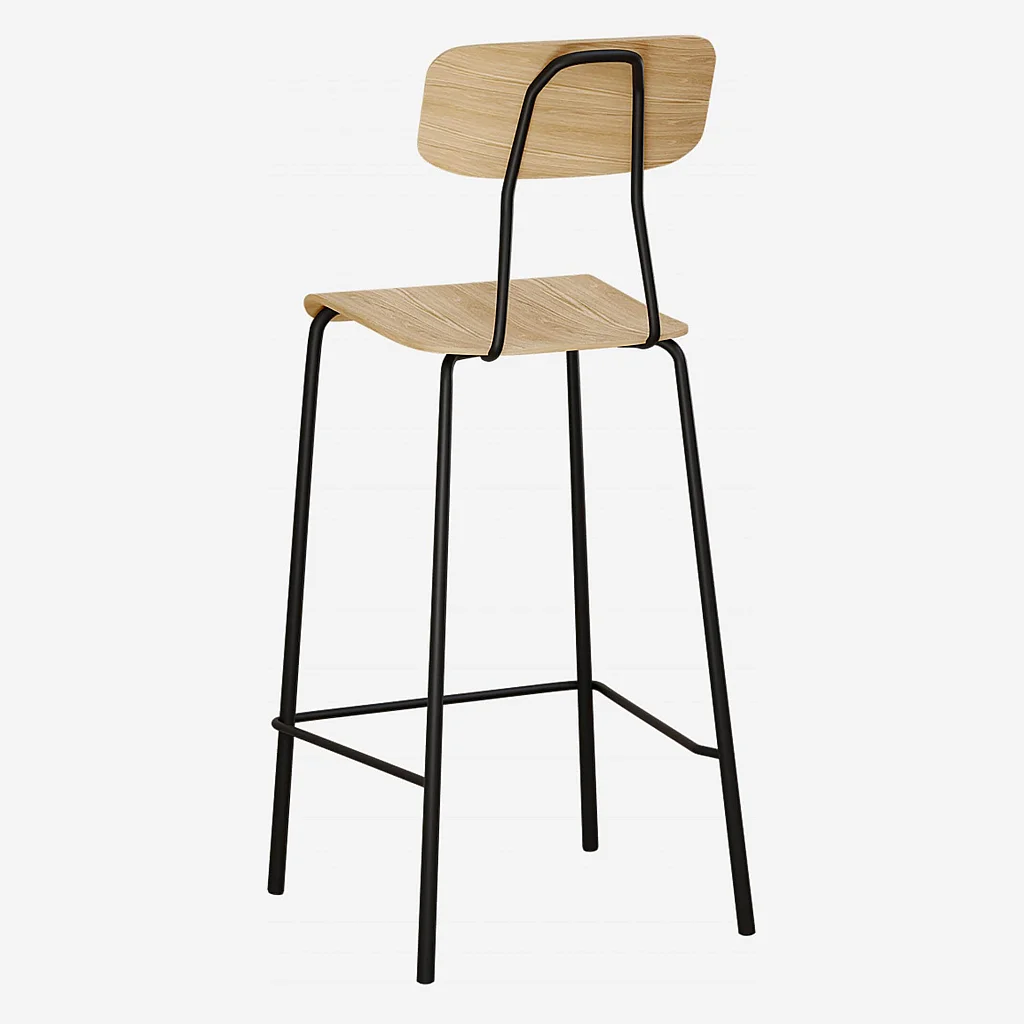 Chaise haute de bar avec pieds en métal - 5