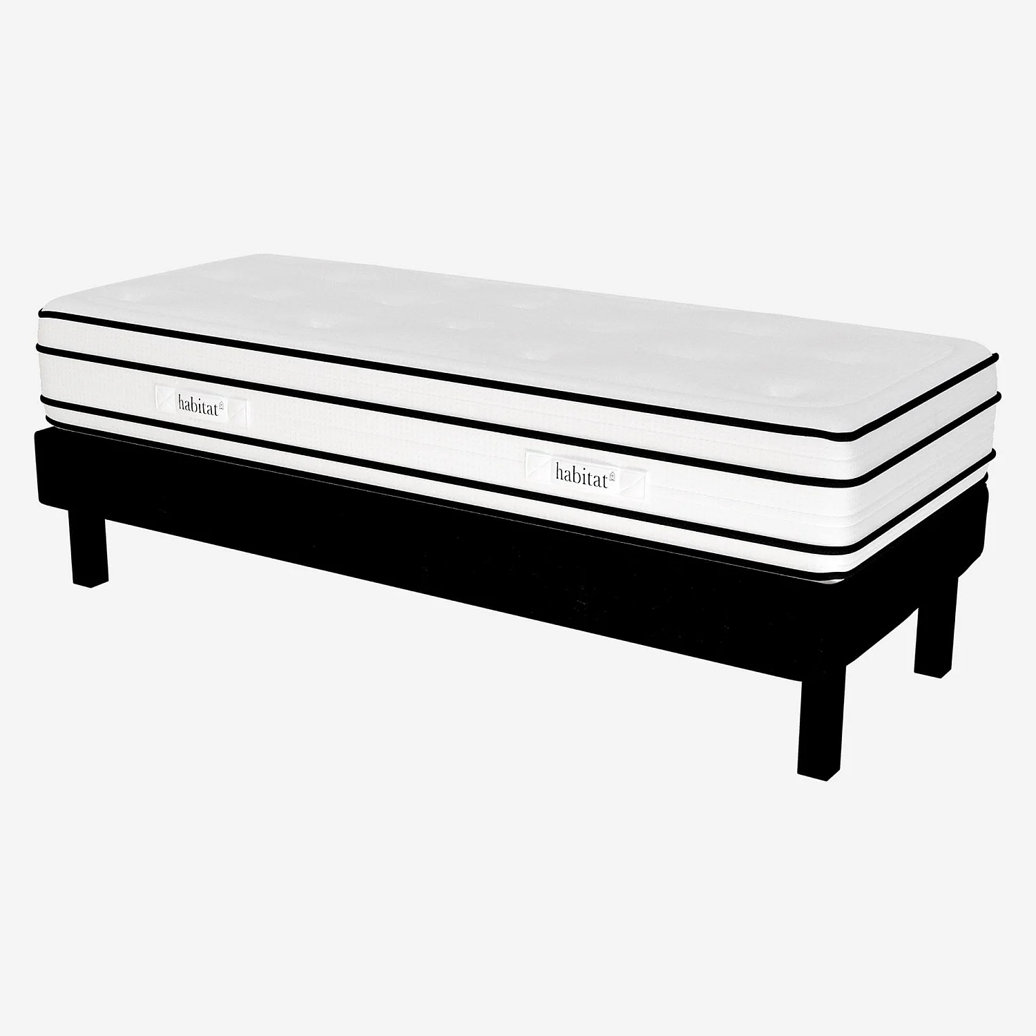 Matelas hybride ressorts ensachés et mousse à mémoire de forme - 90 x 200 cm - 3