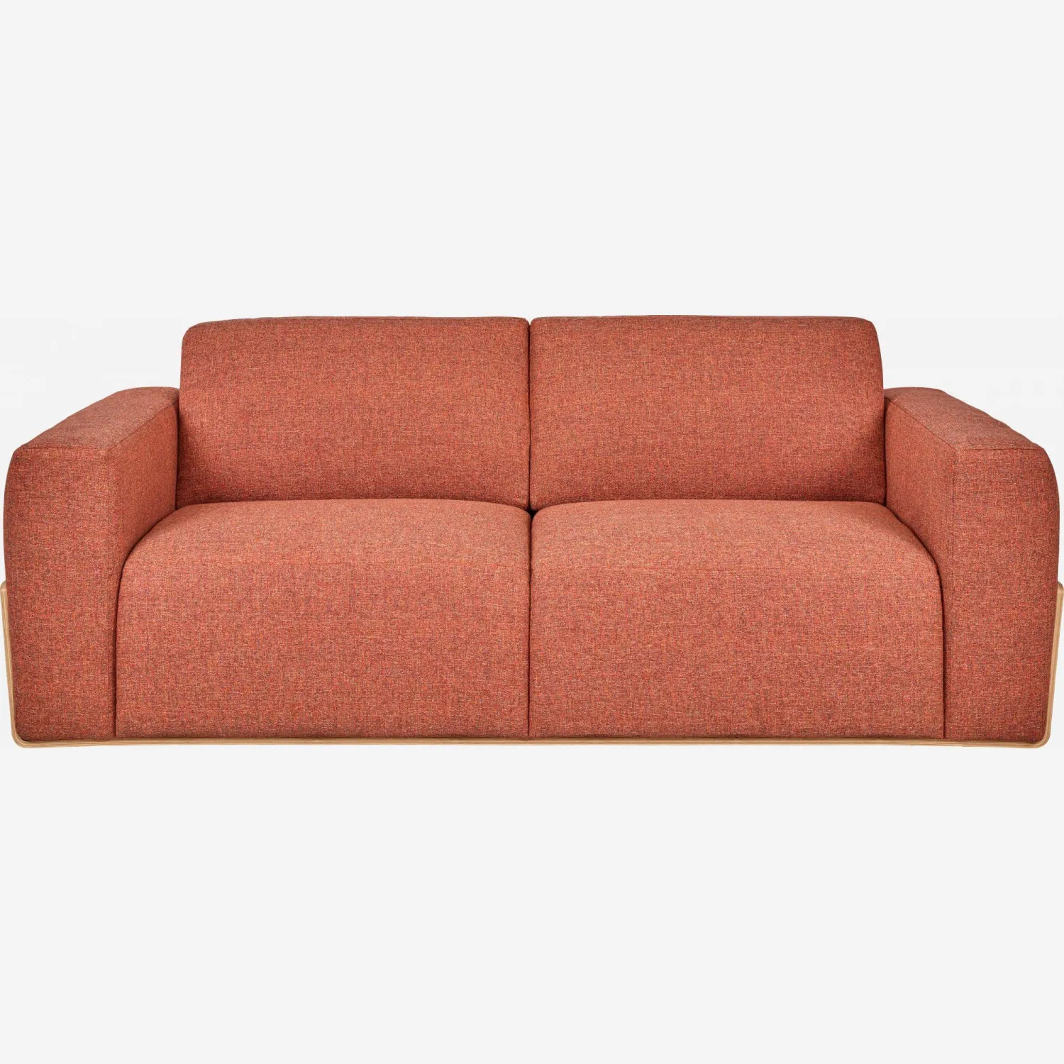 Canapé convertible 3 places en tissu - Orange