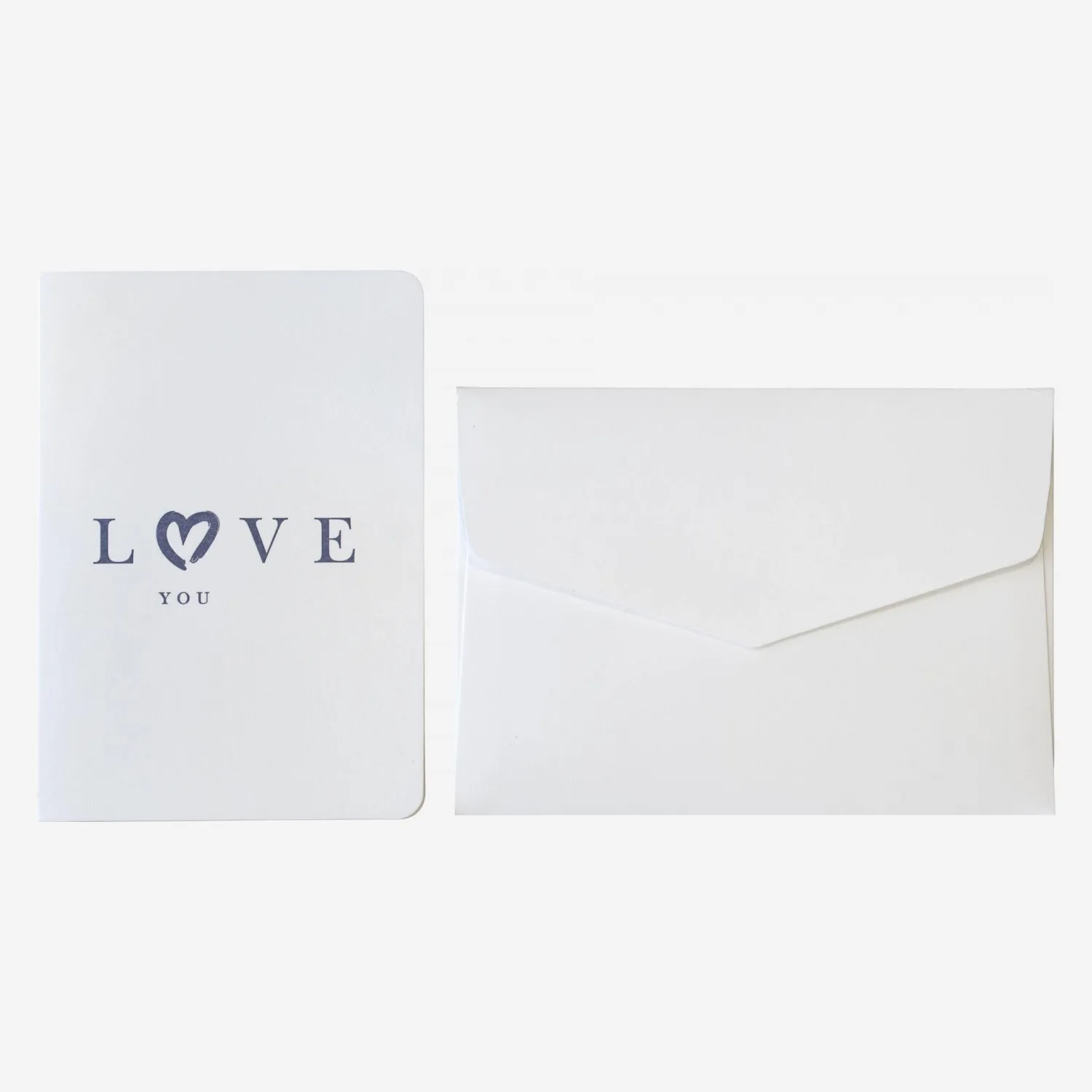 Carte "love you" avec enveloppe blanche - Design by Floriane Jacques - 1