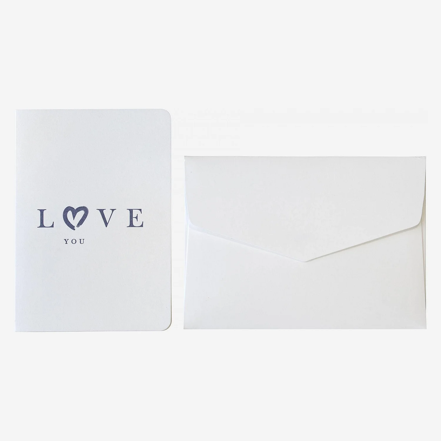 Carte "love you" avec enveloppe blanche - Design by Floriane Jacques - 2