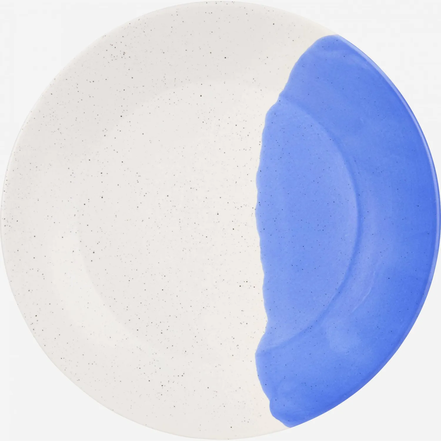 Assiette plate en faïence - 27 cm - Bleu