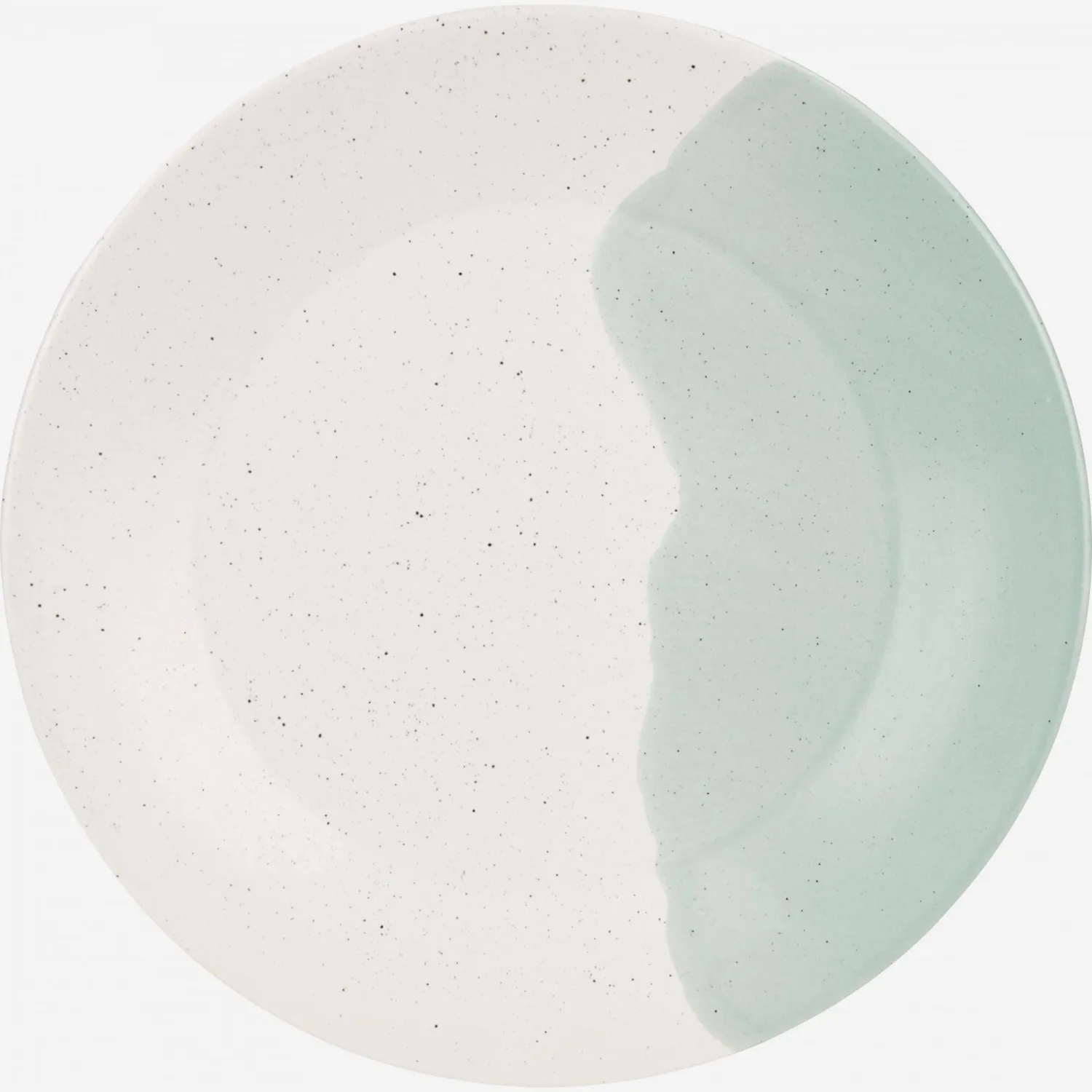Assiette plate en faïence - 27 cm - Vert