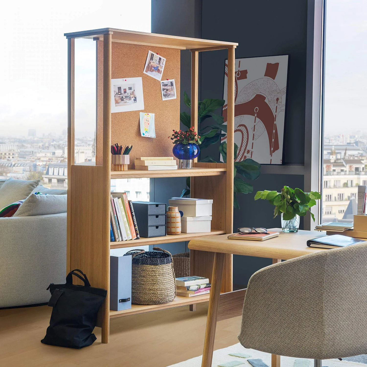 Etagère haute en chêne - Design by Joachim Jirou-Najou - 1