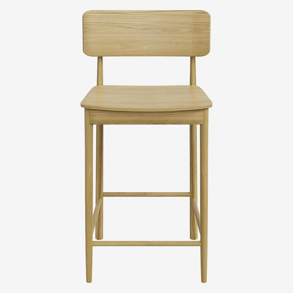 Chaise haute de bar en hêtre – Bois clair - 4