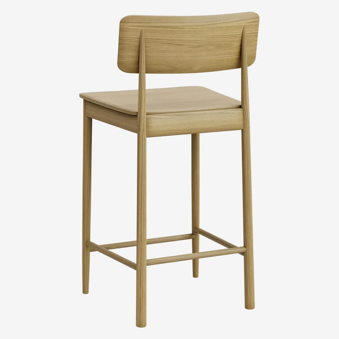 Chaise haute de bar en hêtre – Bois clair - 5